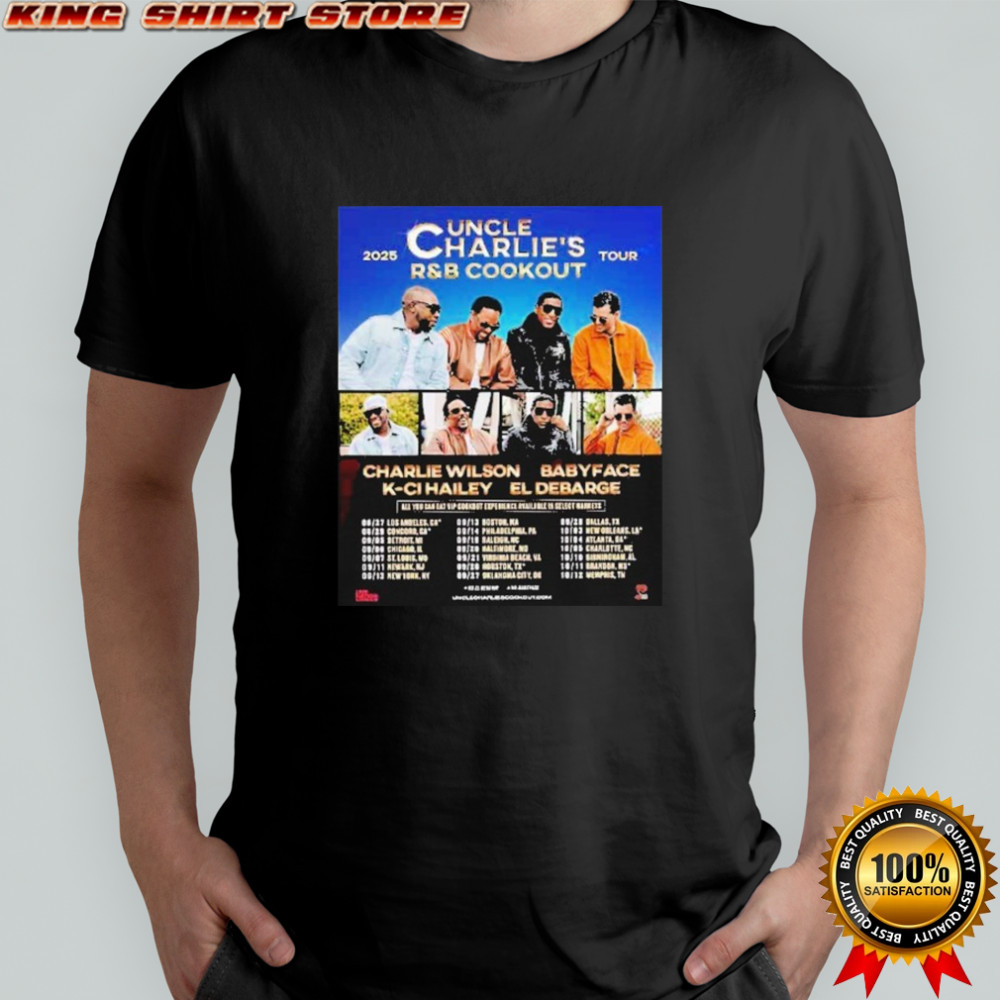 Uncle Charlie’s R&B Cookout Tour Dates 2025 T-shirt