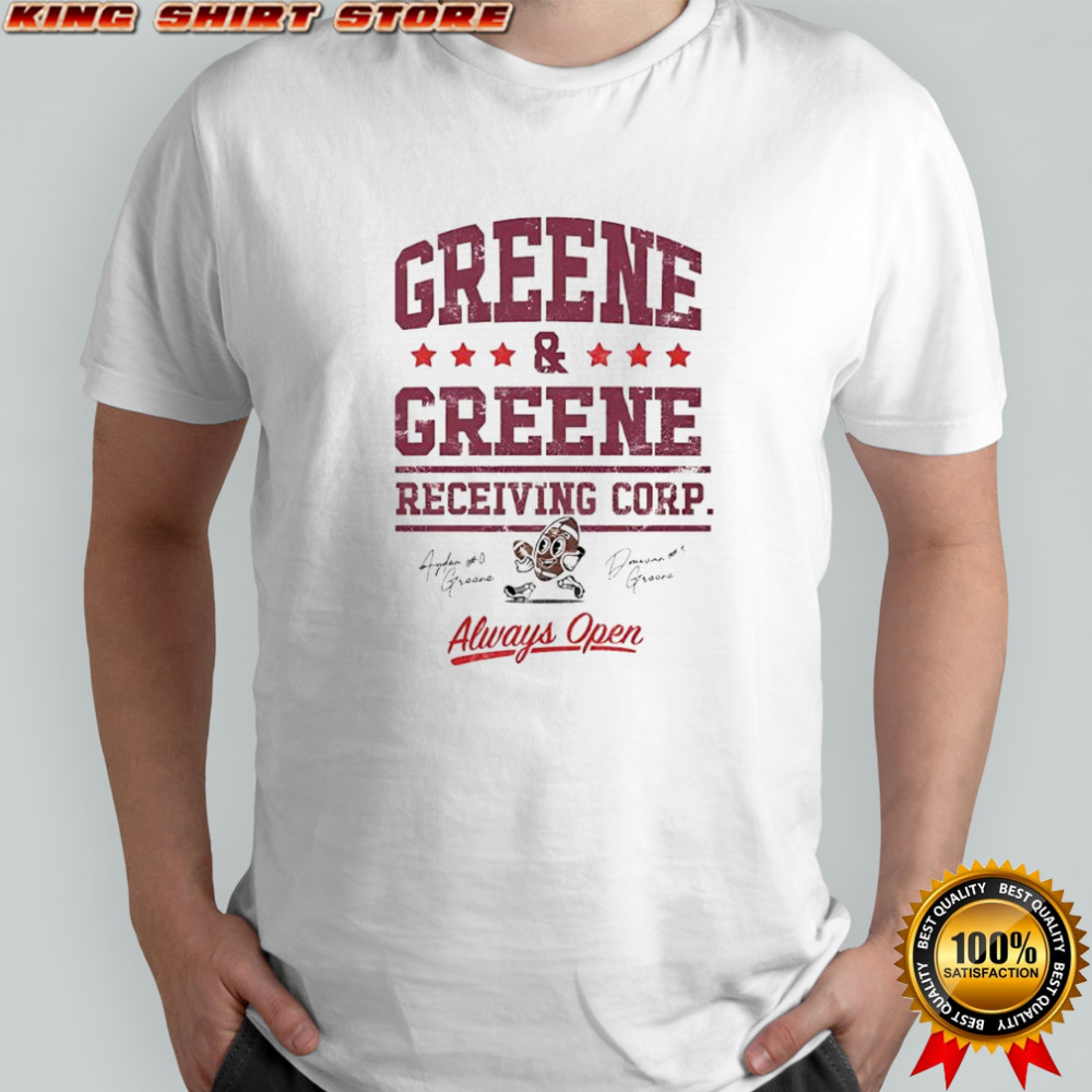 Virginia Tech football Greene & Greene Receiving Corp Always Open signatures graphic shirt