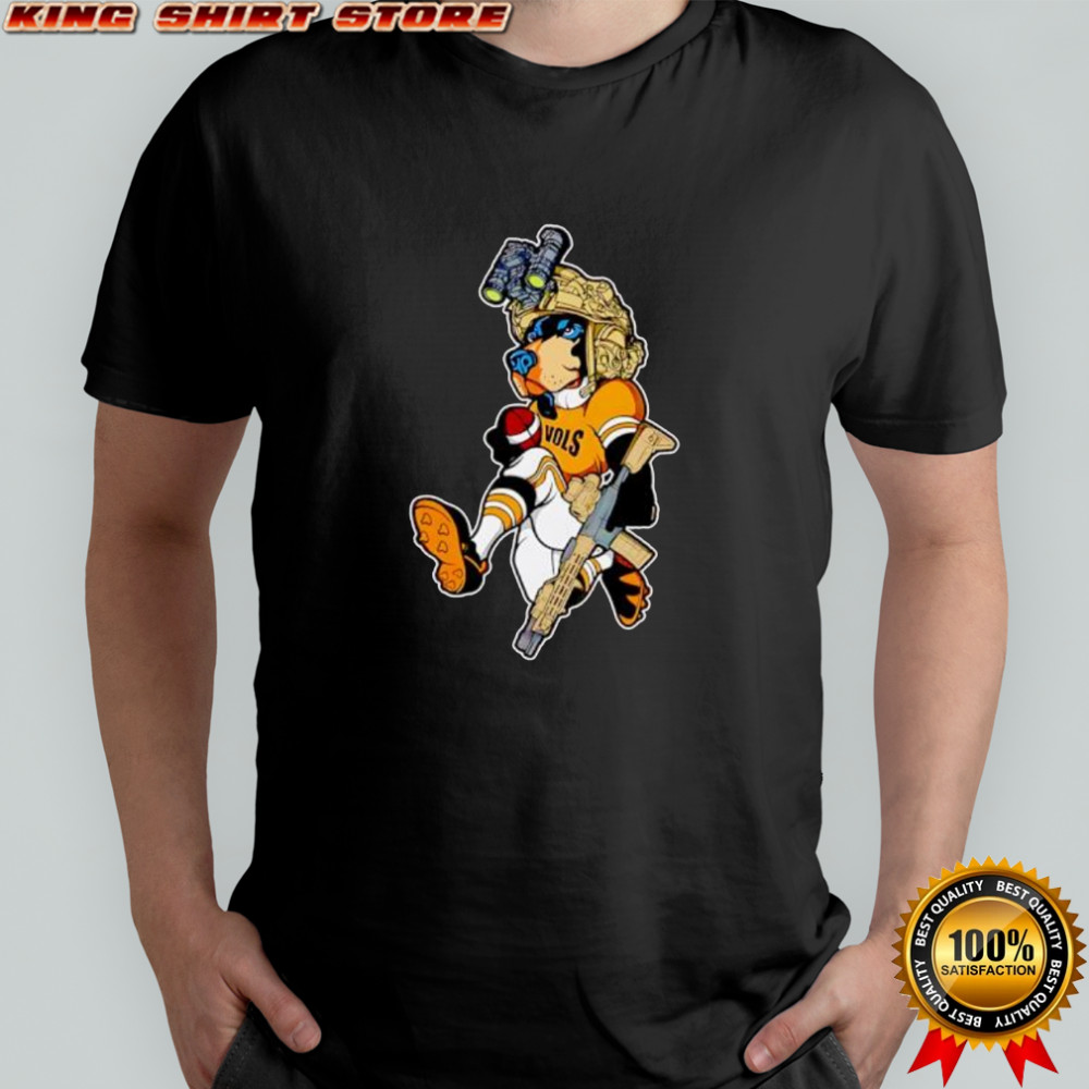 Vols Tennessee Football Dog Military Rifle Night Vision shirt