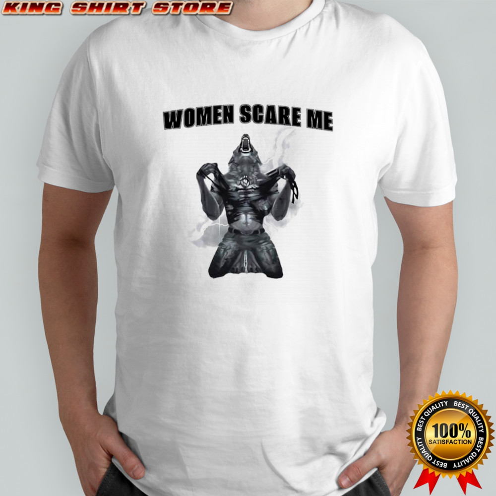 Werewolf women scared me lighting funny memes shirt