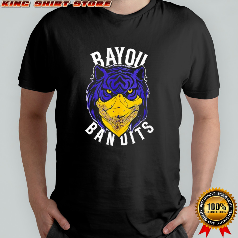 Whit Weeks wearing Bayou Bandits logo shirt