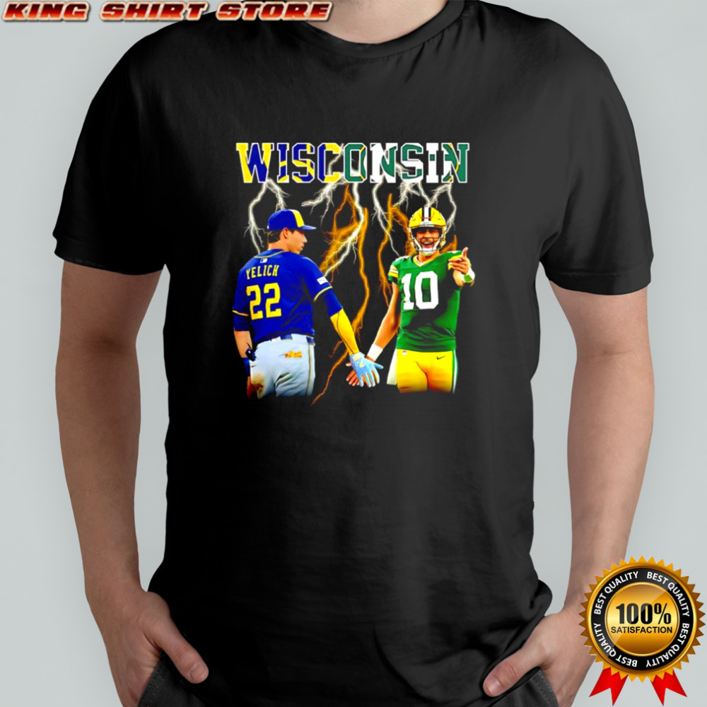 Wisconsin Christian Yelich Milwaukee Brewers & Jordan Love Green Bay Packers shirt
