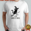Yes i can drive a stick Funny Halloween Cat Witch Spooky shirt