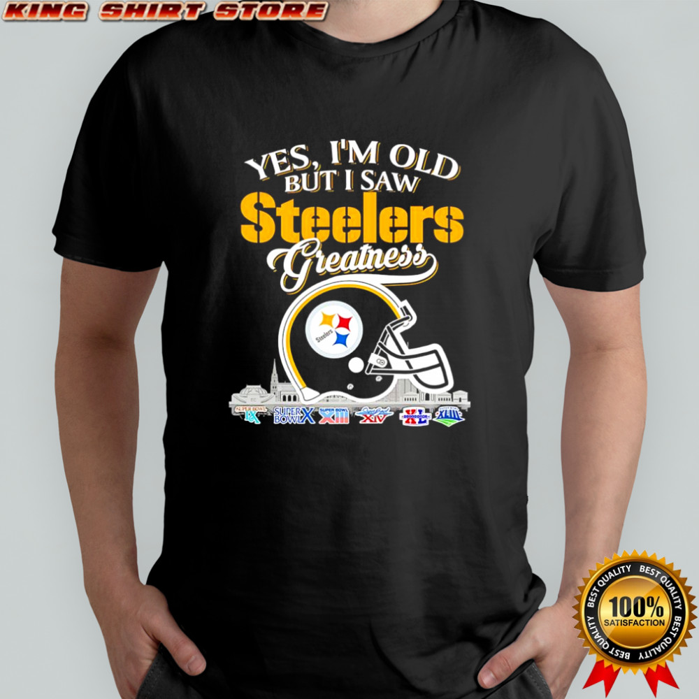 Yes i’m old but i saw Pittsburgh Steelers Greatness helmet logo shirt