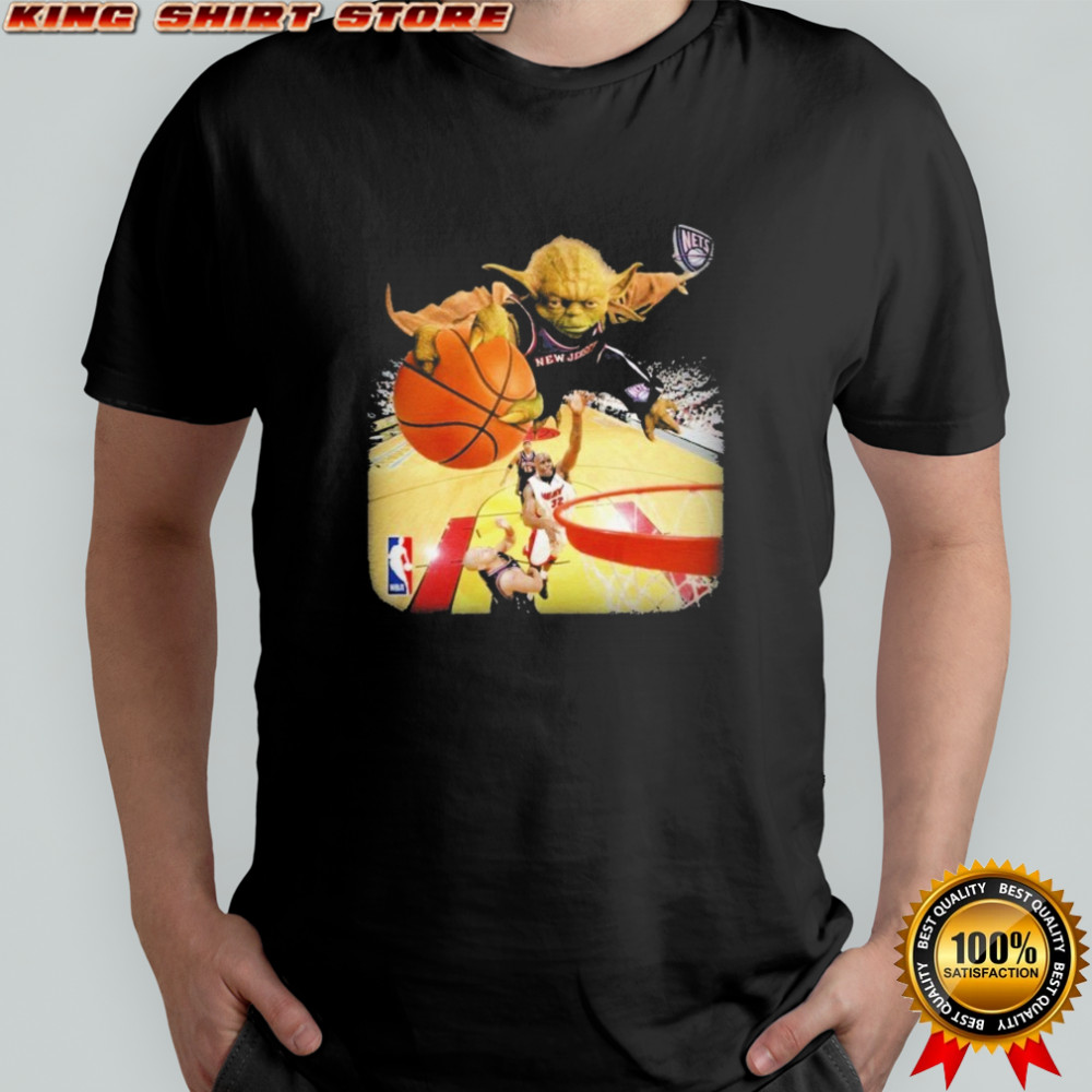 Yoda Ballin Brooklyn Nets NBA Star Wars T-shirt
