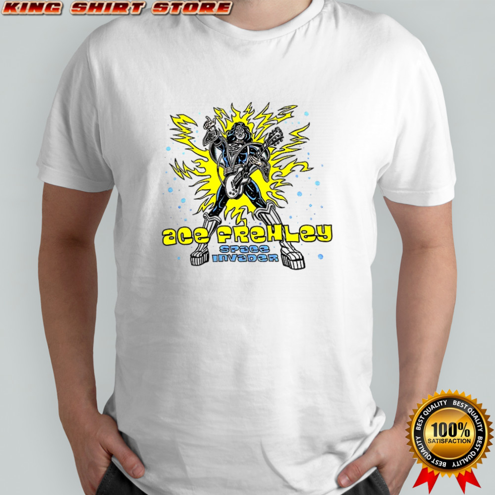 Ace Frehley Kiss rock space invader shirt