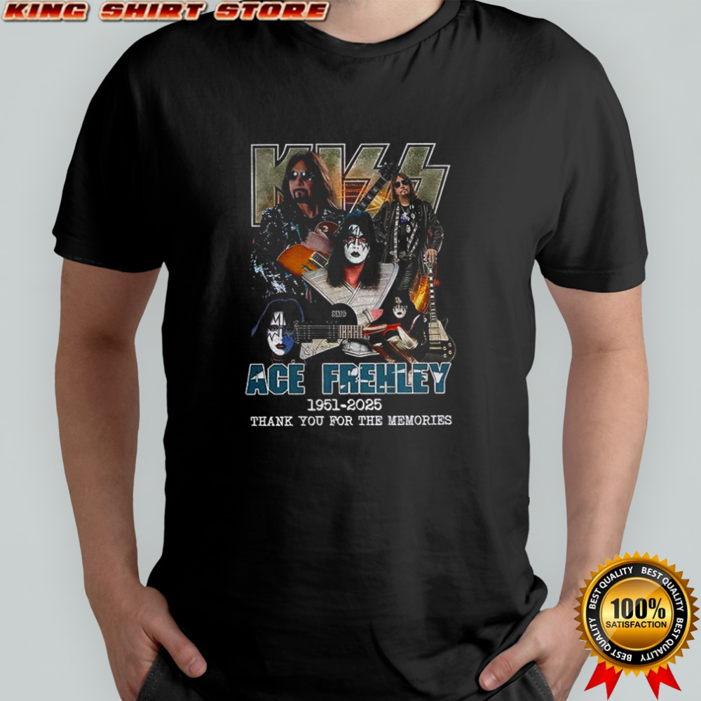 Ace Frehley Tribute 1951-2025 thank you for the memories music shirt Ace Frehley Tribute 1951-2025 thank you for the memories music shirt
