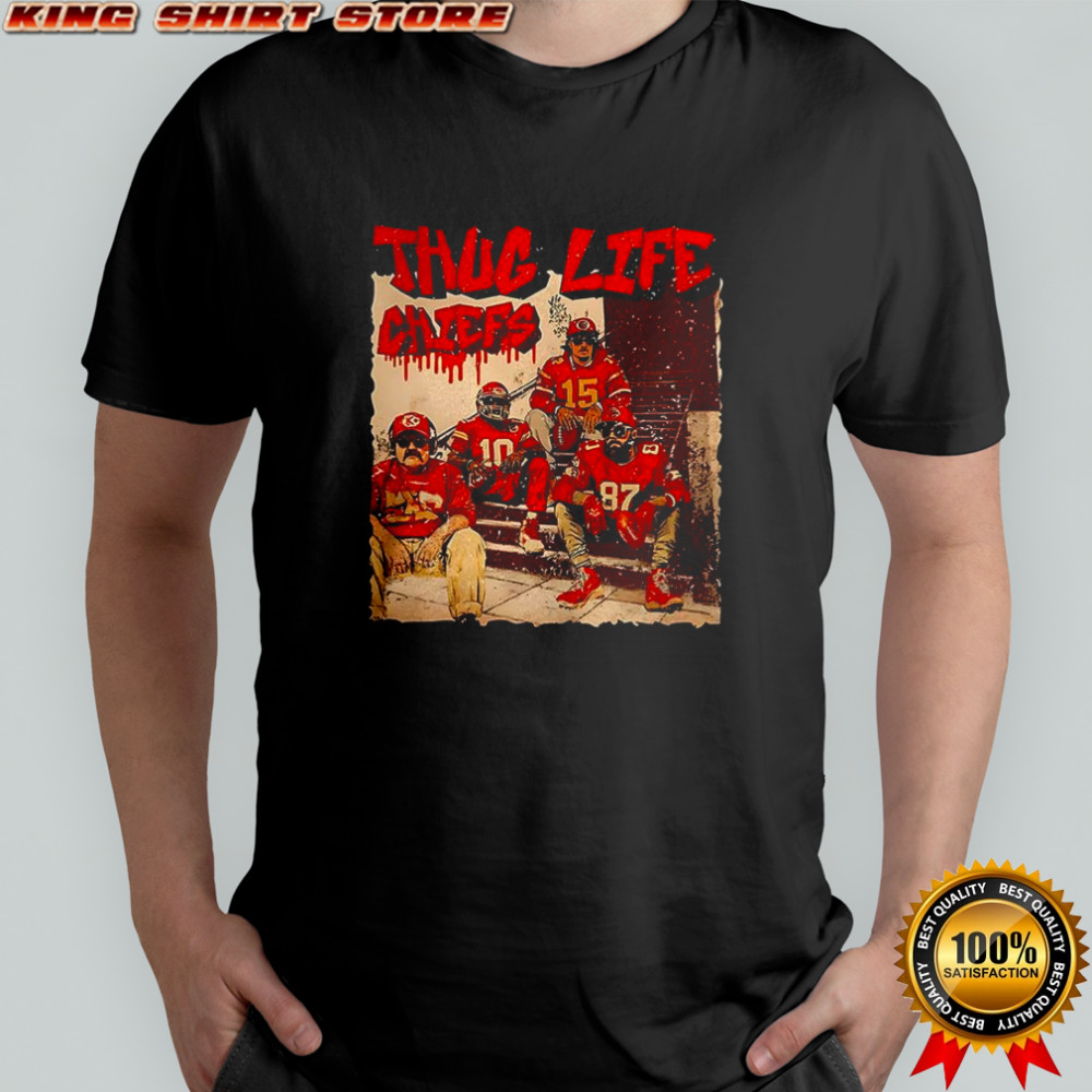 Andy Reid Patrick Mahomes Travis Kelce Tyreek Hill Kansas City Chiefs Thug Life Chiefs retro shirt Andy Reid Patrick Mahomes Travis Kelce Tyreek Hill Kansas City Chiefs Thug Life Chiefs retro shirt