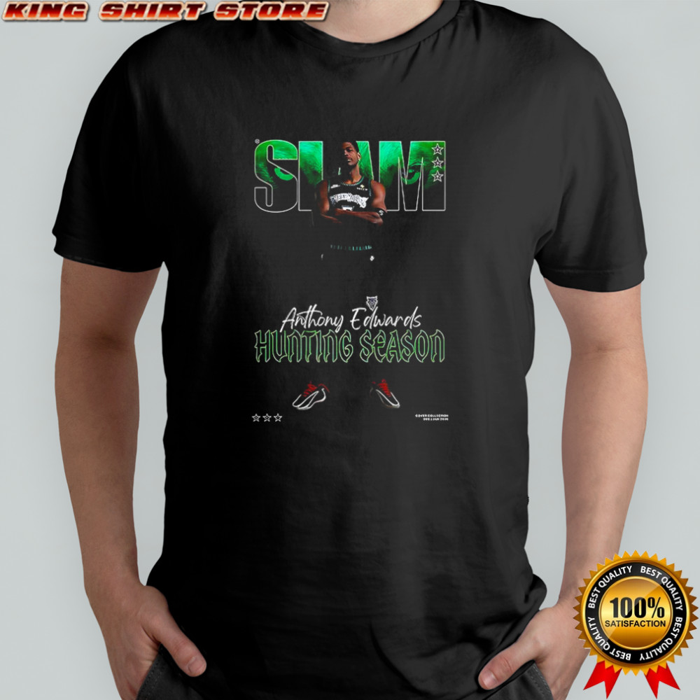 Anthony Edwards Minnesota Timberwolves basketball Ant-Man hunting season Slam shirt