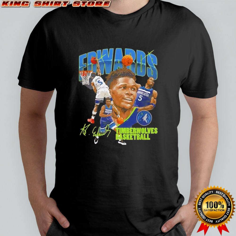 Anthony Edwards Minnesota Timberwolves Basketball Signature Shirt