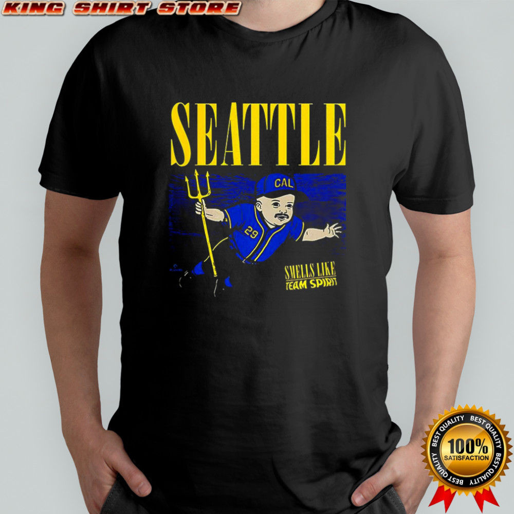 Baby Cal Raleigh trident Seattle Mariners football Smells Like Team Spirit shirt