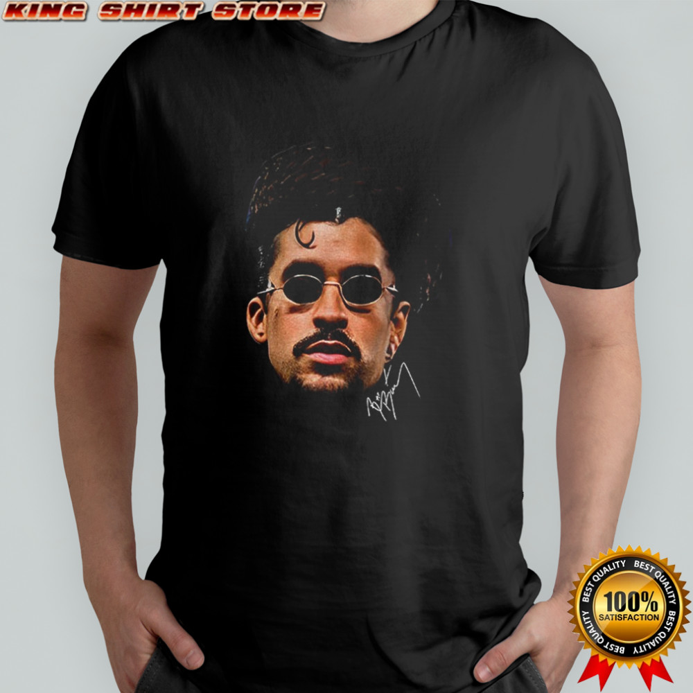 Bad Bunny big face fan inspired signature shirt