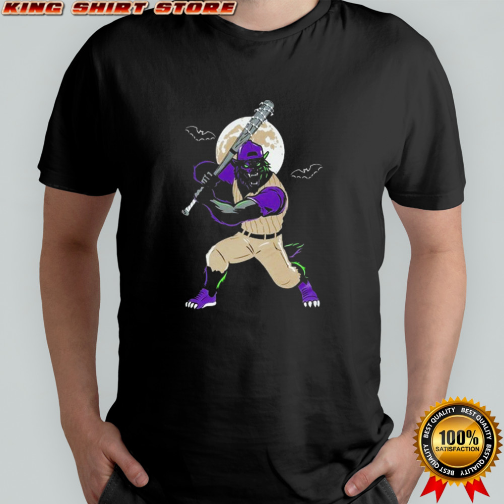 Baseballism Monster Mashers Wolfman Moon Bite Halloween T-shirt