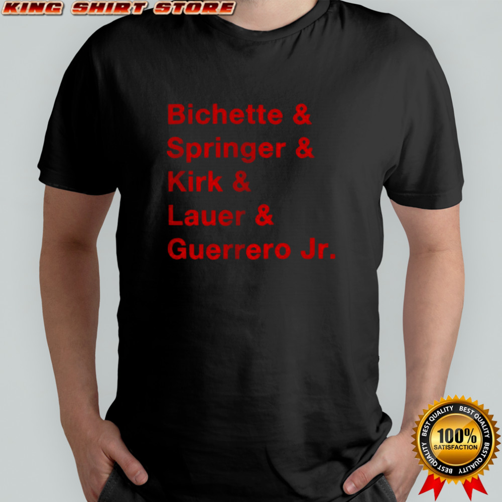 Bichette Springer Kirk Toronto Blue Jays shirt