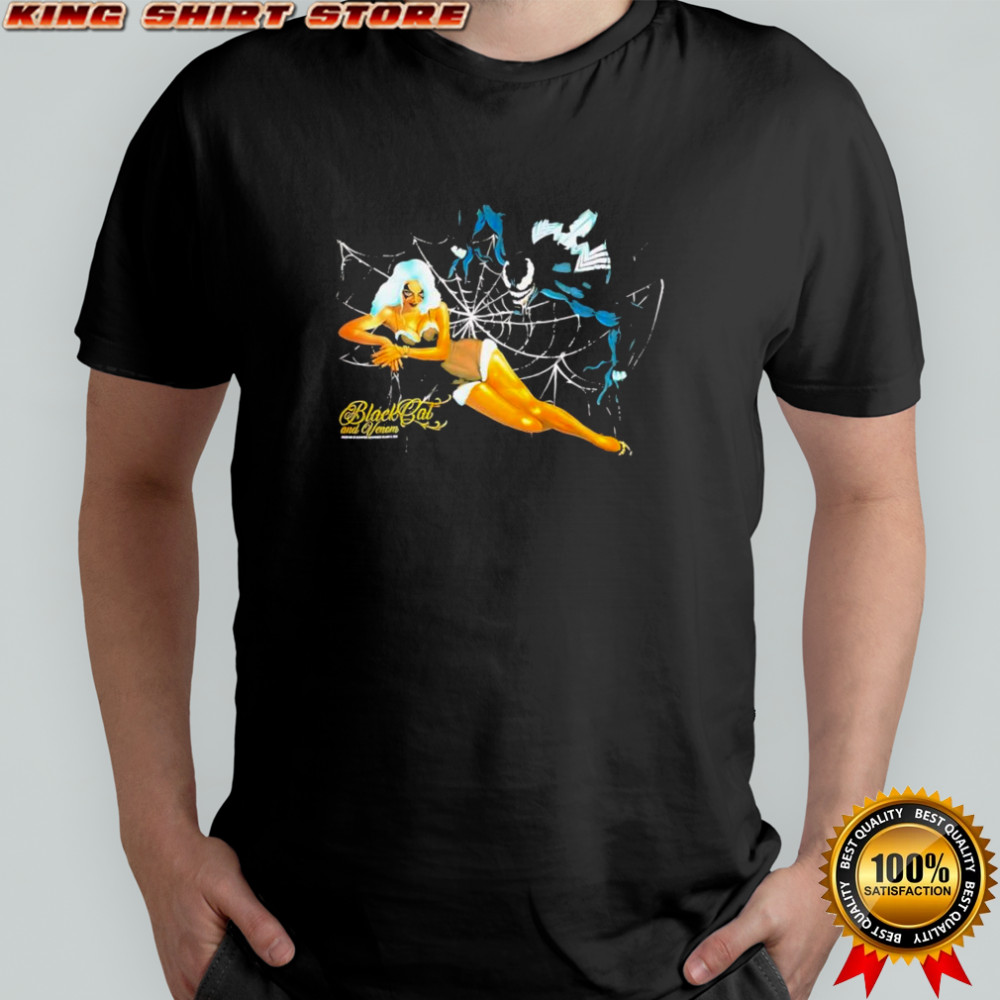 Black Cat and Venom characters shirt