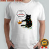 Black cat at Christmas we still say no kings Christmas shirt