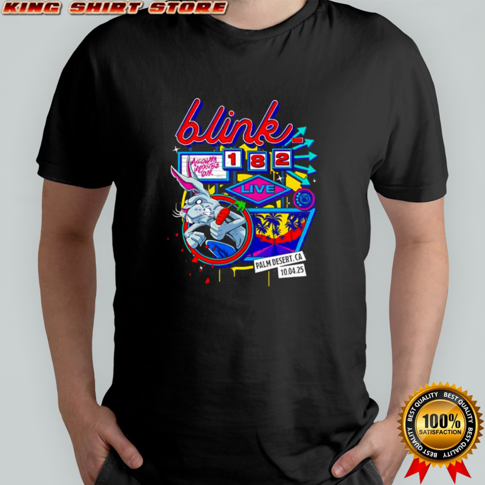 Blink182 live Impossible Tour Palm Desert CA October 4th 2025 concert poster shirt