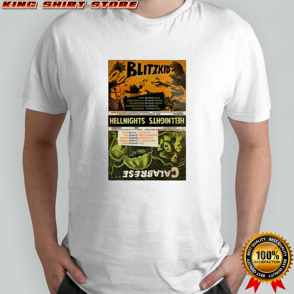 Blitzkid And Calabrese Hellnights Tour 2025 T-Shirt