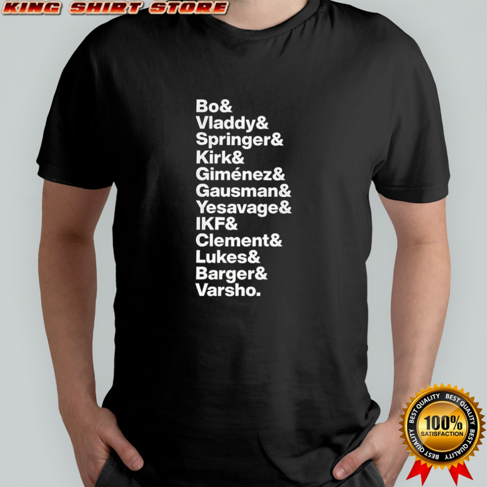 Bo Vladdy Springer Kirk and Gimenez shirt