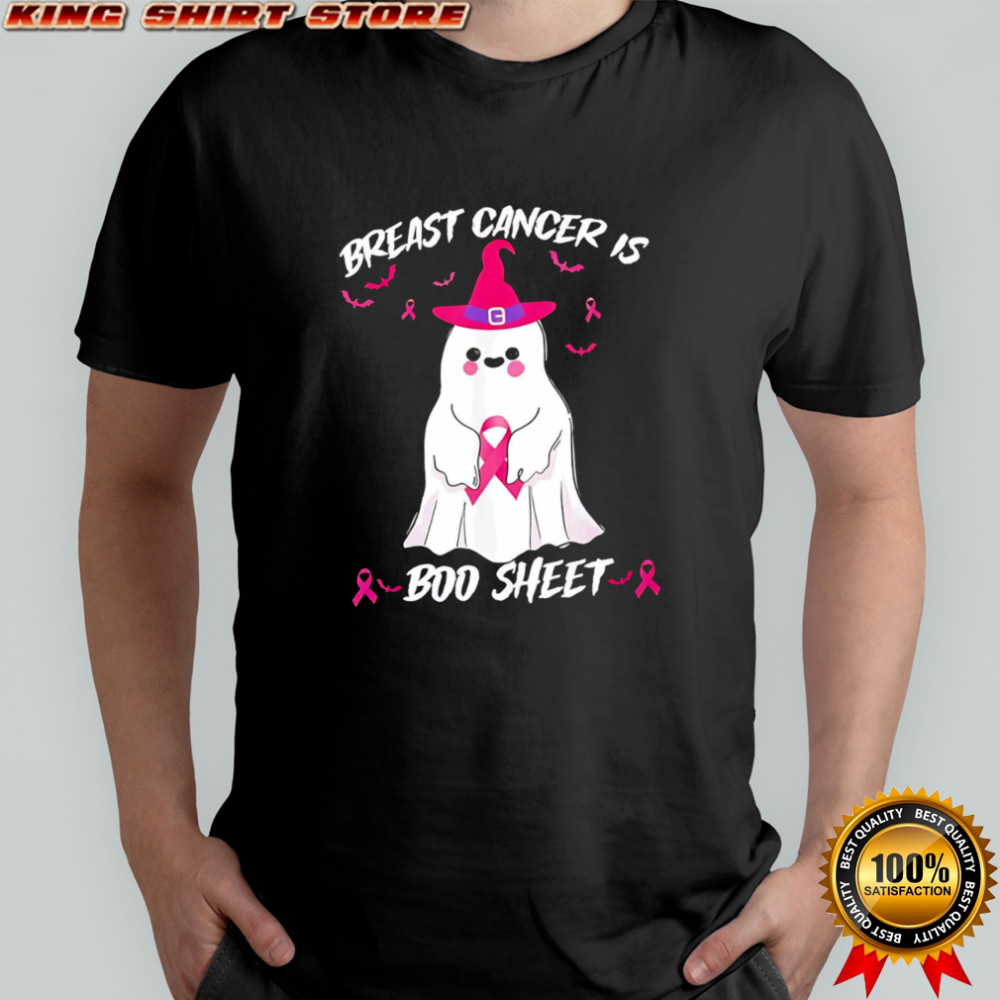 Breast Cancer is boo sheet pink Ghost halloween shirt