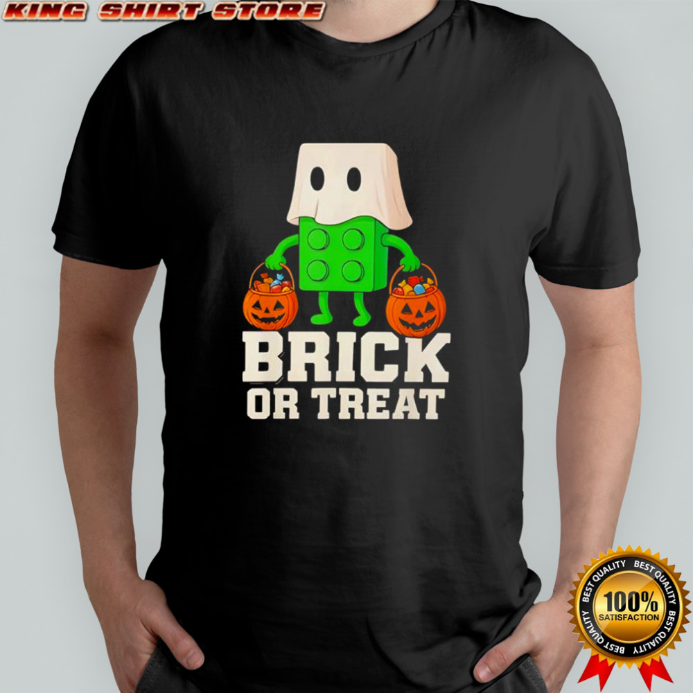 Building Bricks Halloween Brick or Treat Ghost Builder Funny shirt Building Bricks Halloween Brick or Treat Ghost Builder Funny shirt