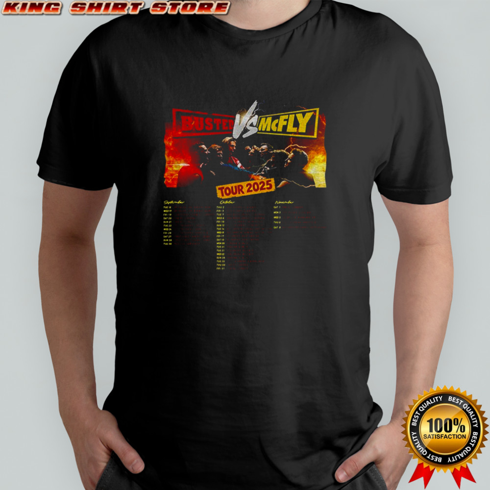 Busted vs McFly Tour 2025 World Tour shirt