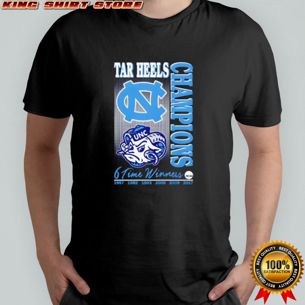 Carolina Tar Heels 6 Time Winners Champions NCAA Shirt