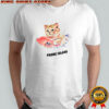 Cat surfing padre island shirt