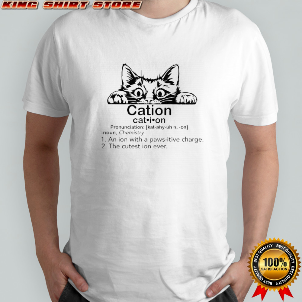 Cat-Tion A Ion With A Paws-Itive Charge The Cutest Ion Ever T-Shirt
