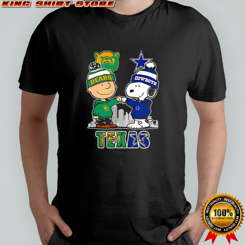 Charlie Brown and Snoopy x Baylor Bears and Dallas Cowboys shirt Charlie Brown and Snoopy x Baylor Bears and Dallas Cowboys shirt