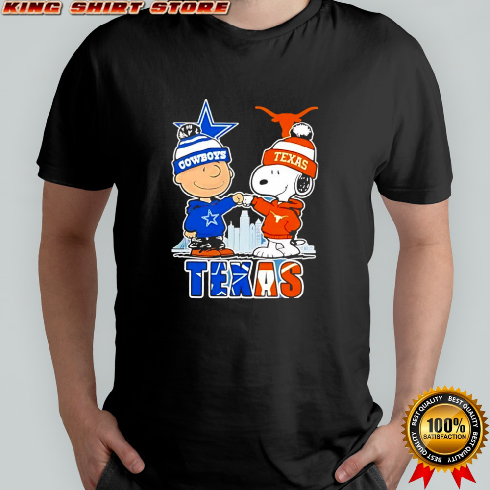 Charlie Brown and Snoopy x Dallas Cowboys and Texas Longhorns shirt Charlie Brown and Snoopy x Dallas Cowboys and Texas Longhorns shirt