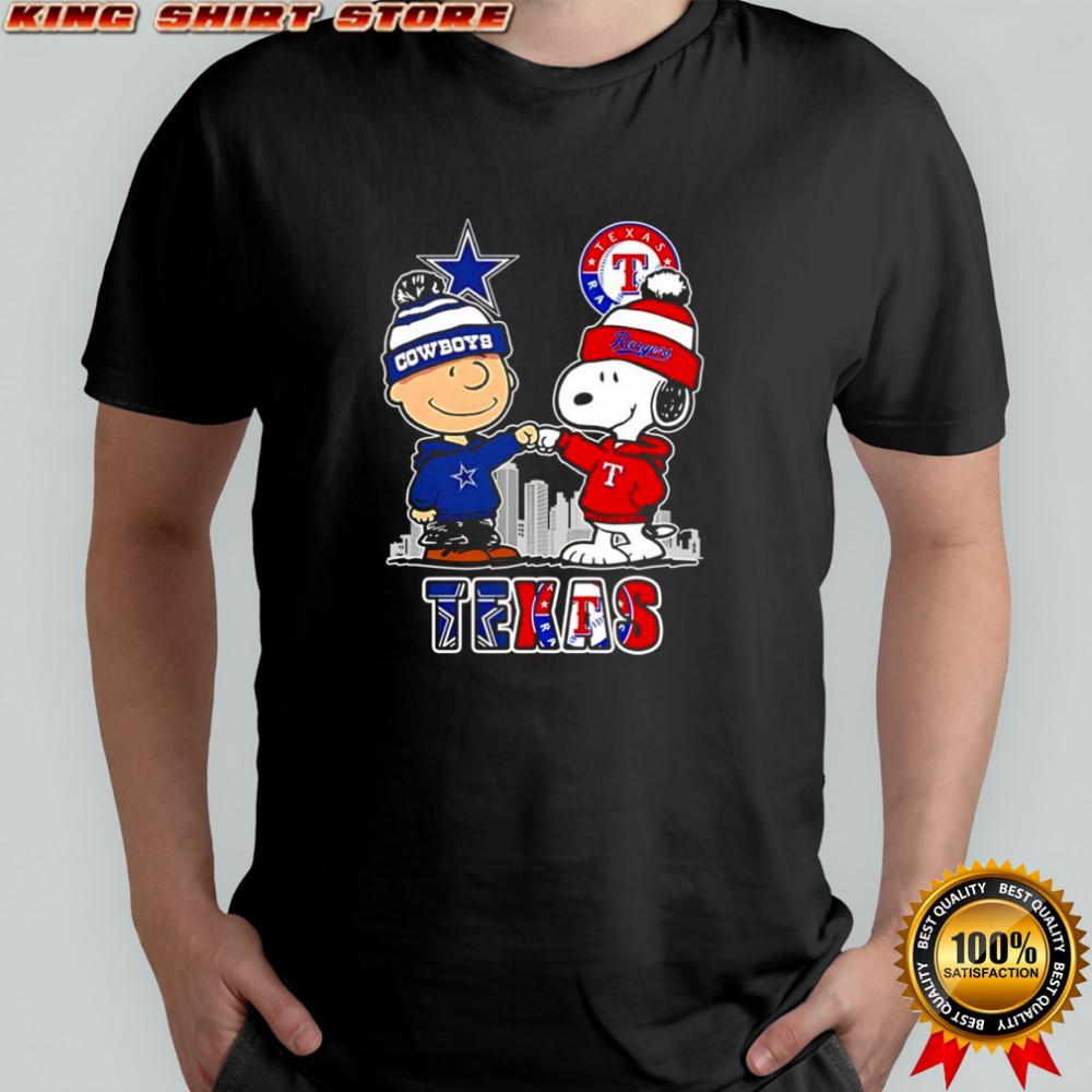 Charlie Brown and Snoopy x Dallas Cowboys and Texas Rangers shirt Charlie Brown and Snoopy x Dallas Cowboys and Texas Rangers shirt