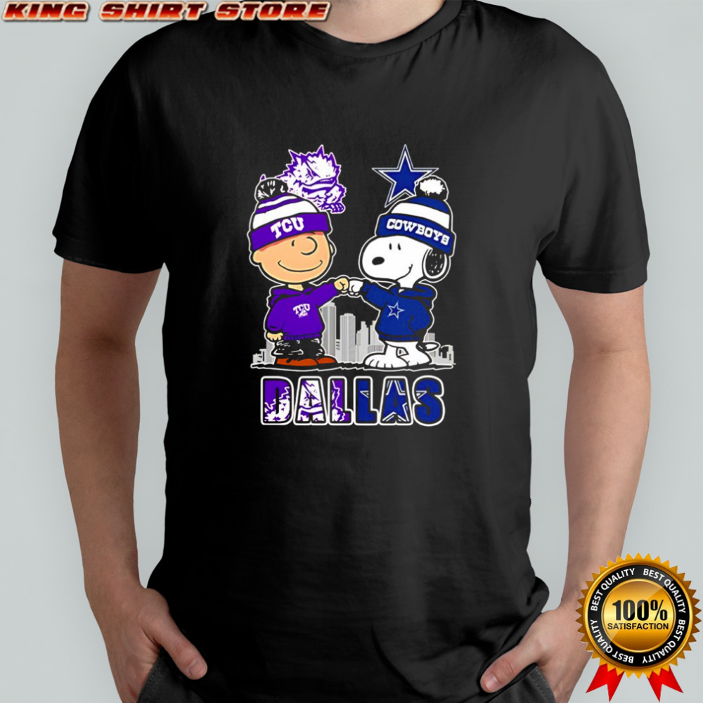 Charlie Brown and Snoopy x Texas Christian University Horned Frogs and Dallas Cowboys shirt Charlie Brown and Snoopy x Texas Christian University Horned Frogs and Dallas Cowboys shirt