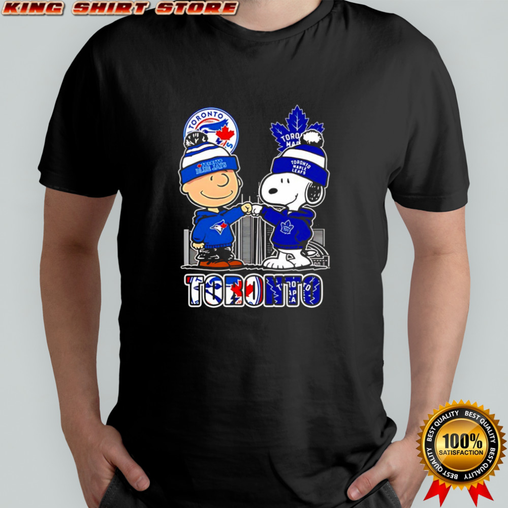 Charlie Brown and Snoopy x Toronto Blue Jays and Toronto Maple Leafs shirt