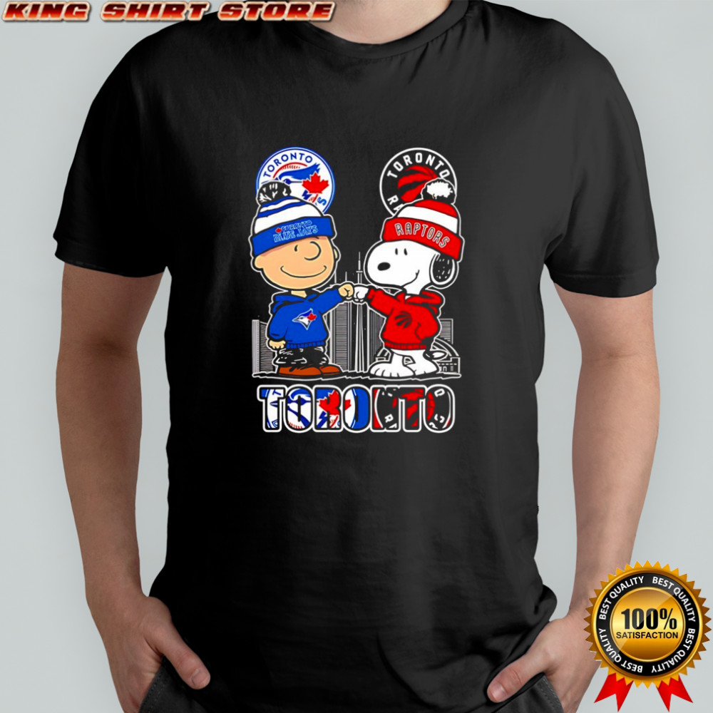 Charlie Brown and Snoopy x Toronto Blue Jays and Toronto Raptors shirt
