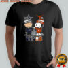 Charlie Brown Dallas Cowboys touch hand Snoopy Texas Longhorns skyline shirt