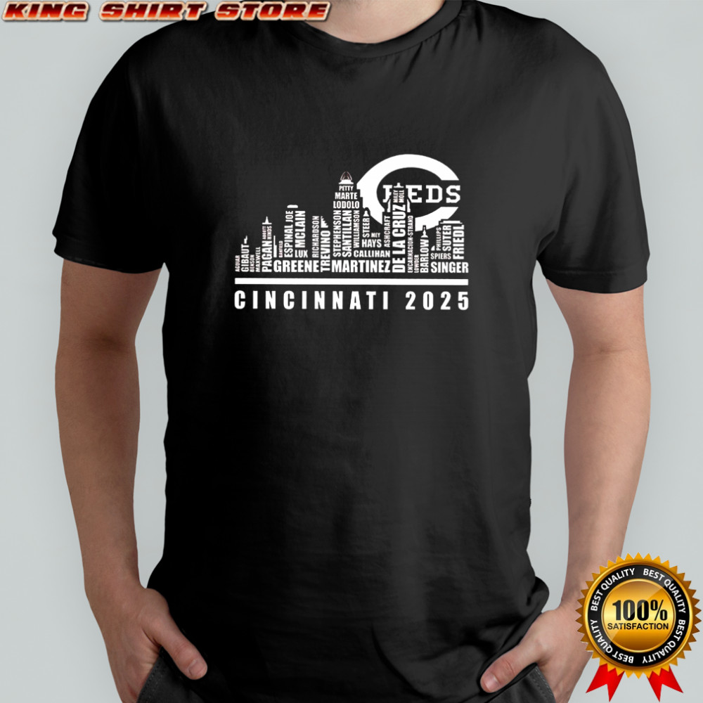 Cincinnati Reds 2025 name City Skyline shirt
