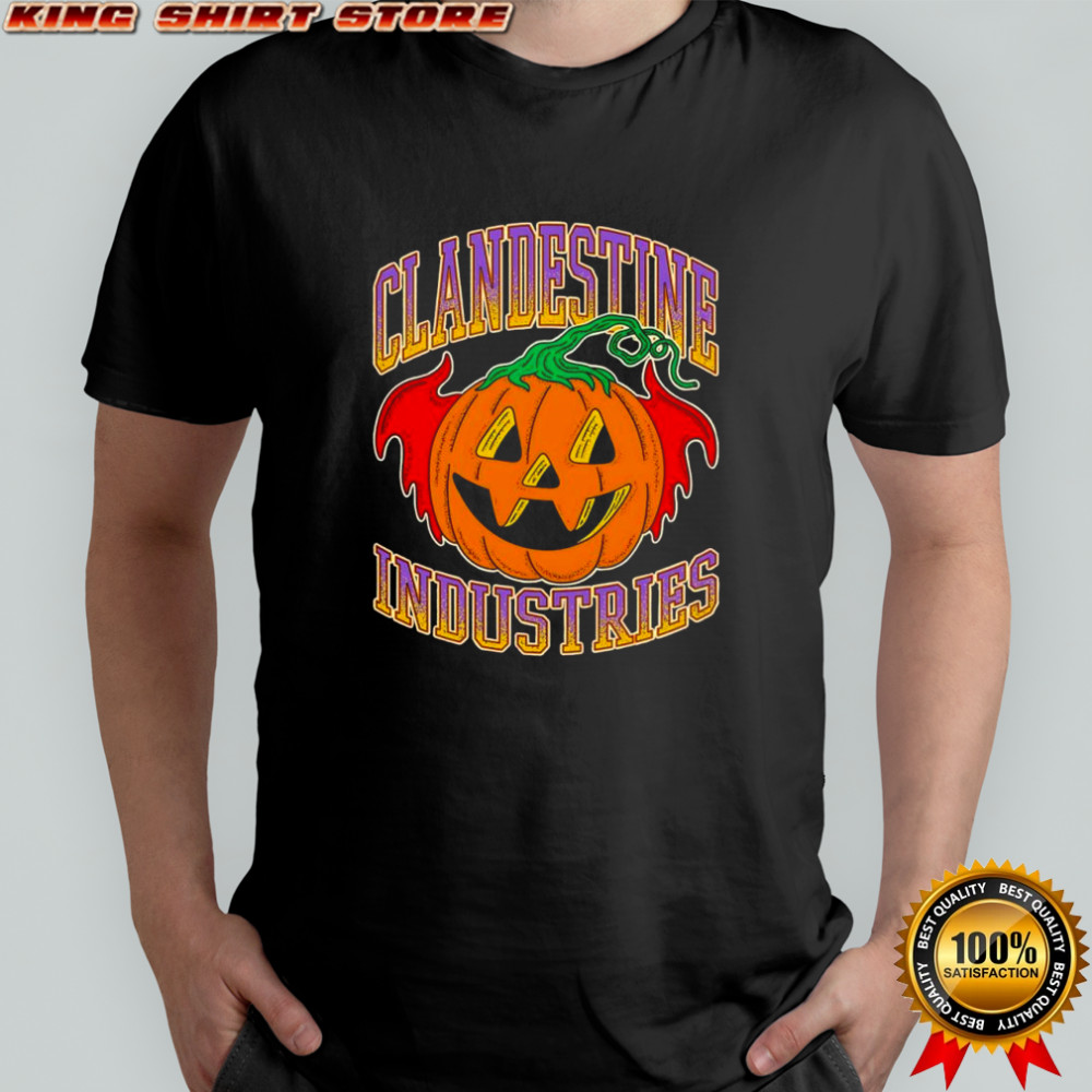 Clandestine Industries Bat Pumpkin Halloween shirt