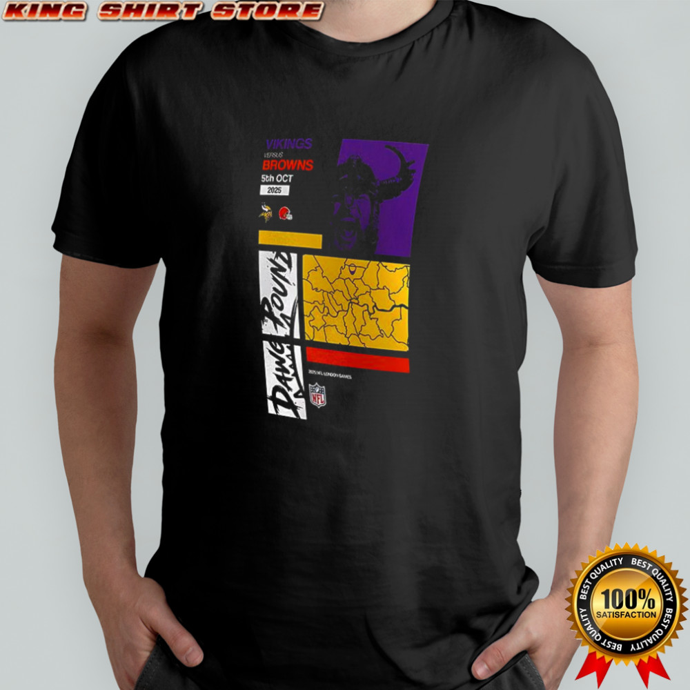 Cleveland Browns Vs Minnesota Vikings NFL 2025 match up shirt
