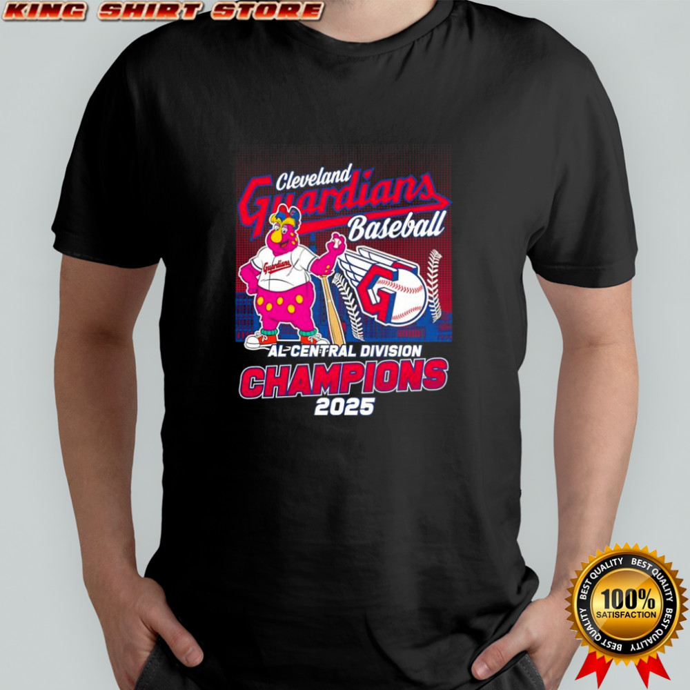 Cleveland Guardians baseball AL Central Division Champions 2025 mascot logo shirt