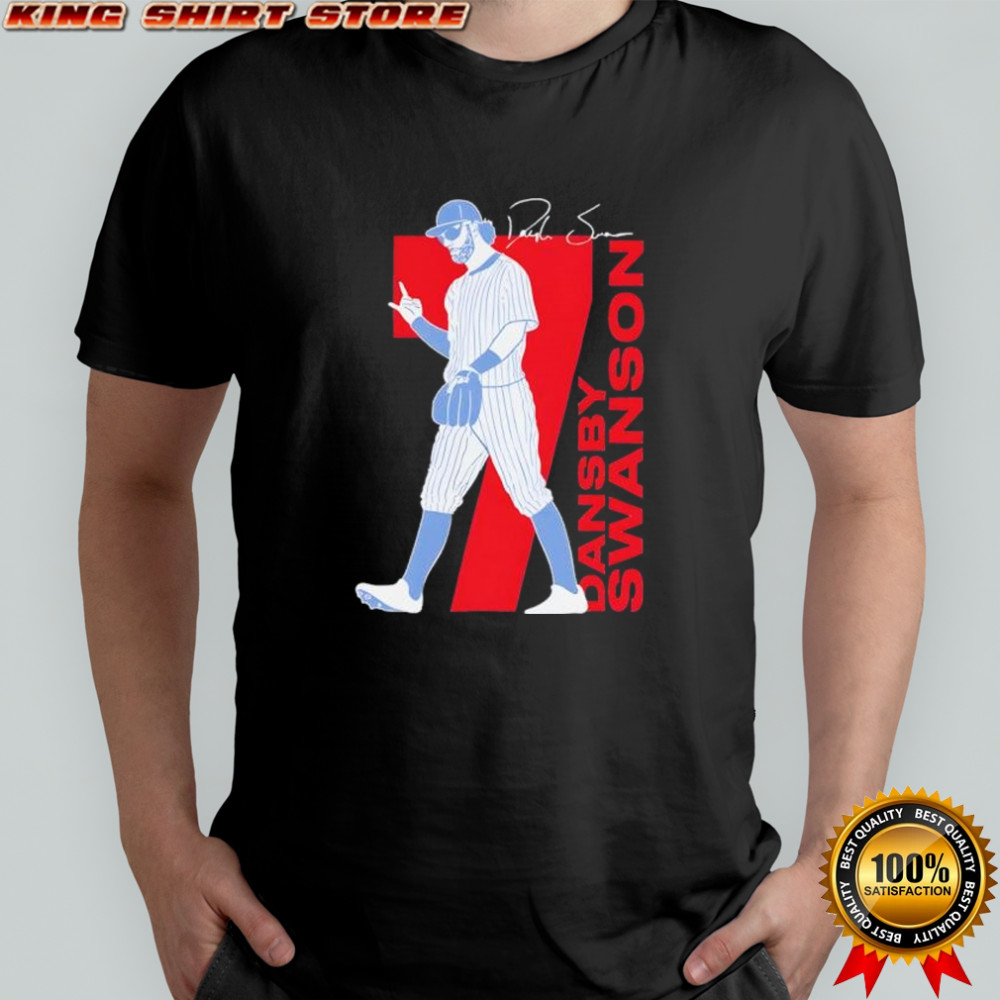 Dansby Swanson #7 Chicago Cubs Baseball MLB Signature Shirt
