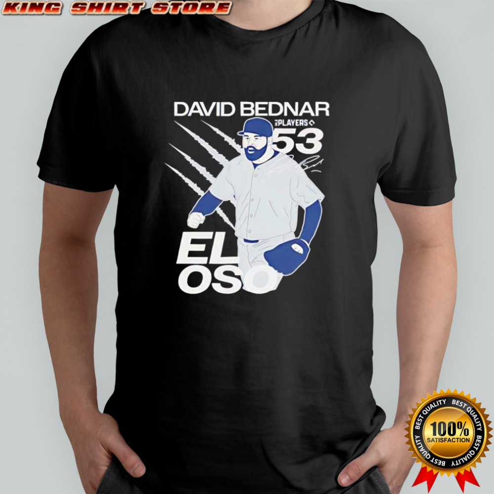 David Bednar El Oso number 53 signature graphic shirt