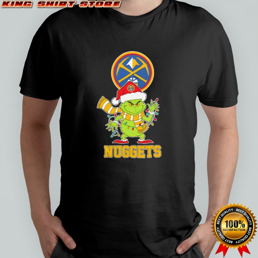 Denver Nuggets Christmas Grinch Santa Holiday shirt