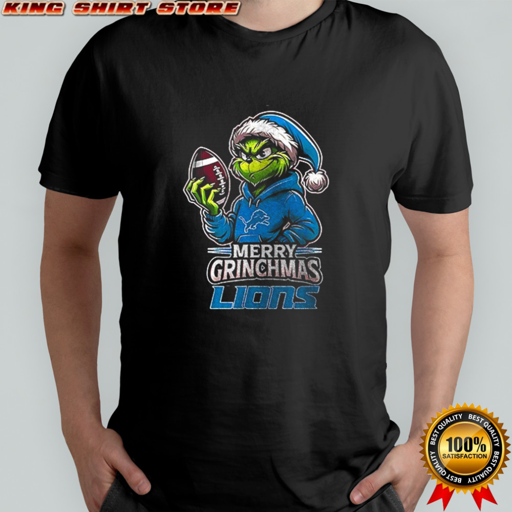 Detroit Lions Merry Grinchmas they hate us because they ain’t us shirt