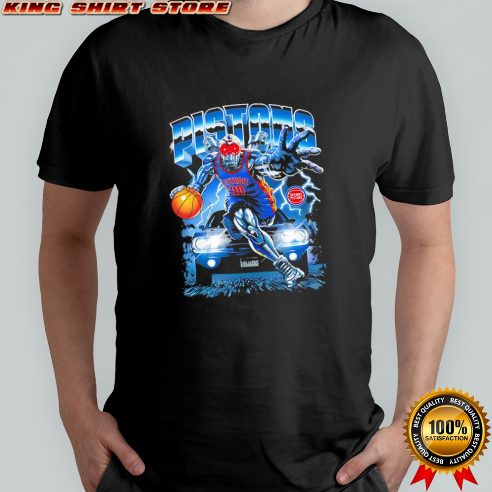 Detroit Pistons robotic jersey logo shirt