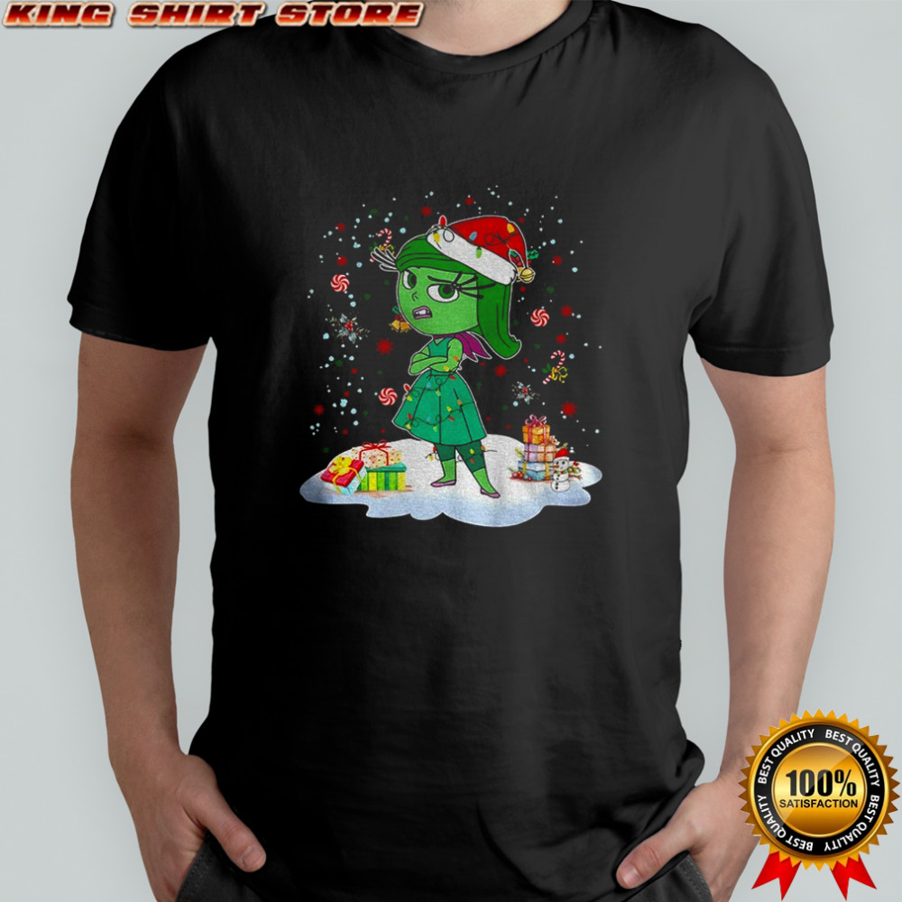 Disgust inside out disney anxiety ennui joy fear xmas light Merry Christmas shirt