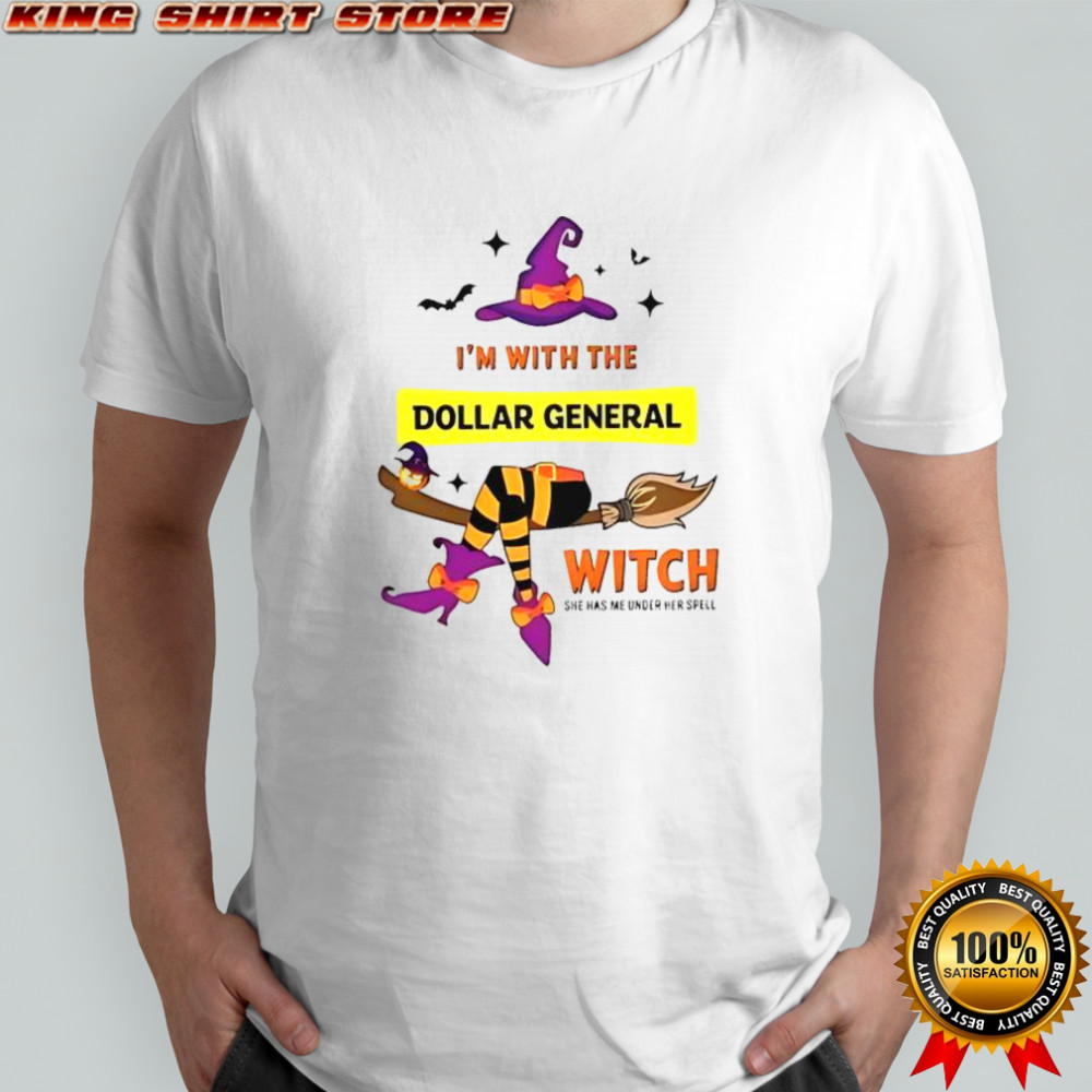 Dollar General I’m With The Witch She Has Me Under Her Spell Halloween T-Shirt