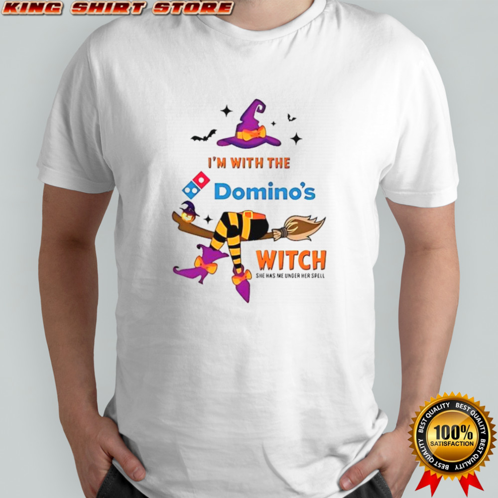 Domino’s Pizza I’m With The Witch She Has Me Under Her Spell Halloween T-Shirt