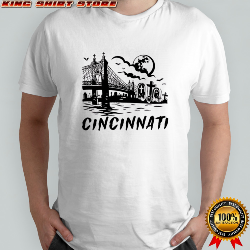 Downtown Spooky Halloween Bridge T-shirts