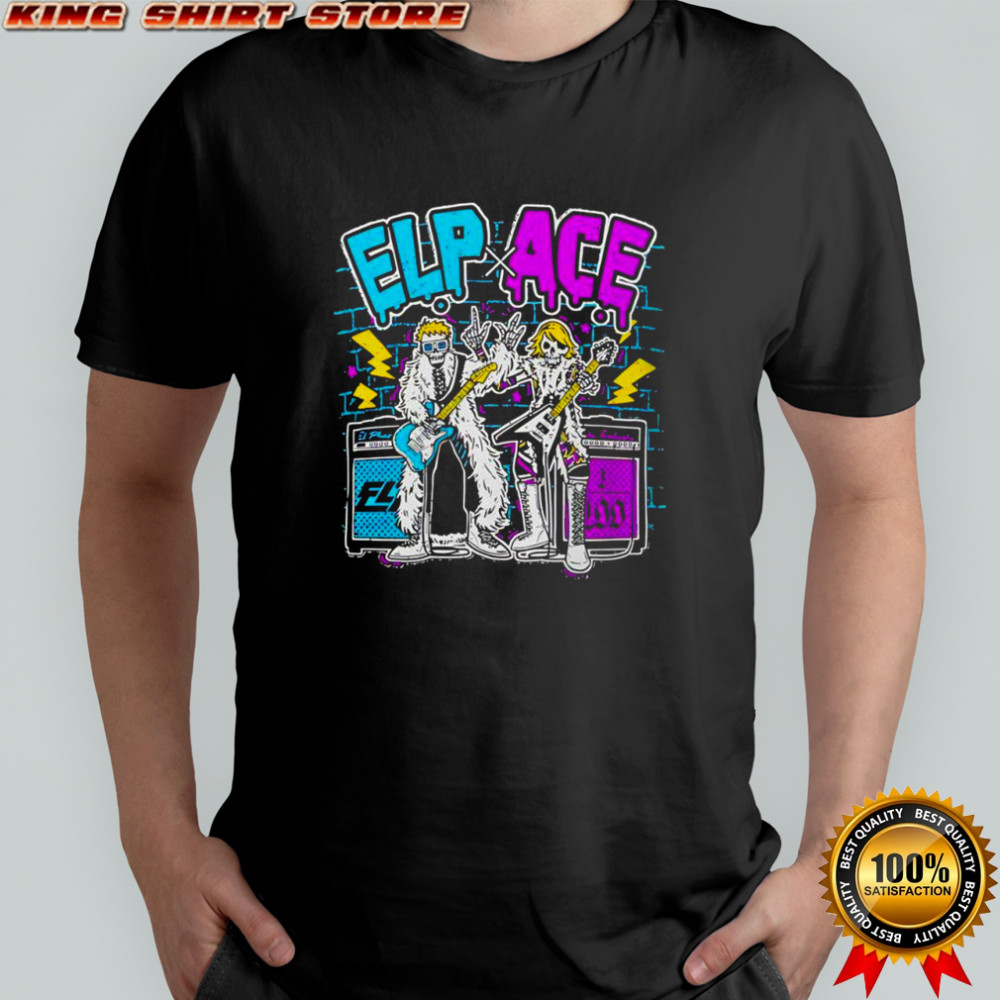 Elp X Ace skeletons playing electric guitars shirt
